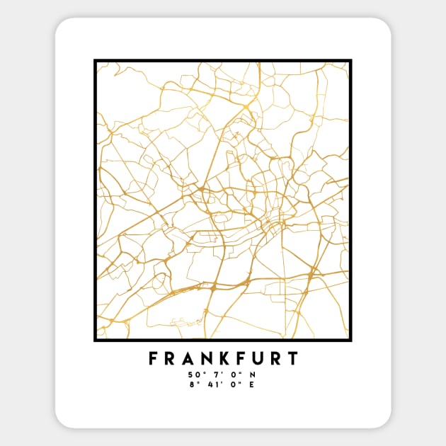 FRANKFURT GERMANY CITY STREET MAP ART Sticker by deificusArt